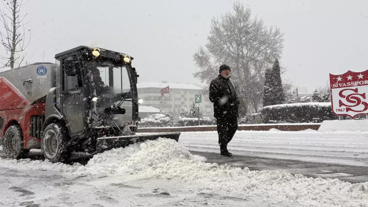 Sivas'ta kar yağışı