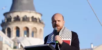 Filistin'e destek için yüz binler Galata Köprüsü'nde buluştu