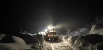 Hakkari'de kar nedeniyle yolda mahsur kalan 3 araçtaki 12 kişi kurtarıldı