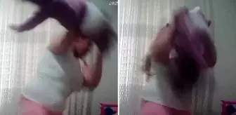 1 yaşındaki bebeğe anne şiddeti kamerada