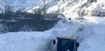 Çığın düştüğü Van-Çatak kara yolunda çalışmalar devam ediyor