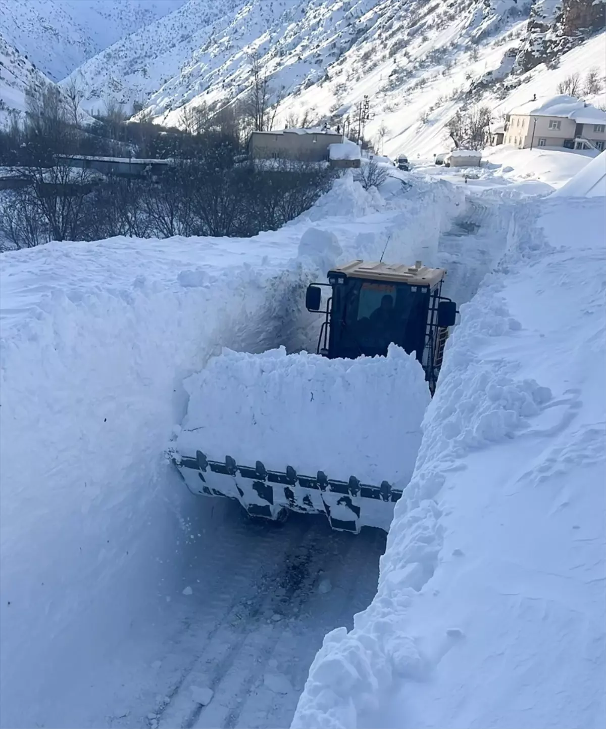 Çığın düştüğü Van-Çatak kara yolunda çalışmalar devam ediyor