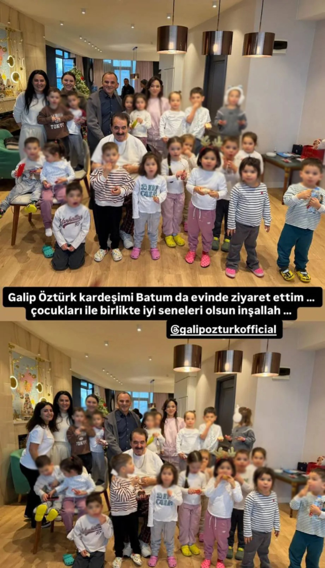 İbrahim Tatlıses visited the fugitive wanted with a red notice! Posed with 20 children