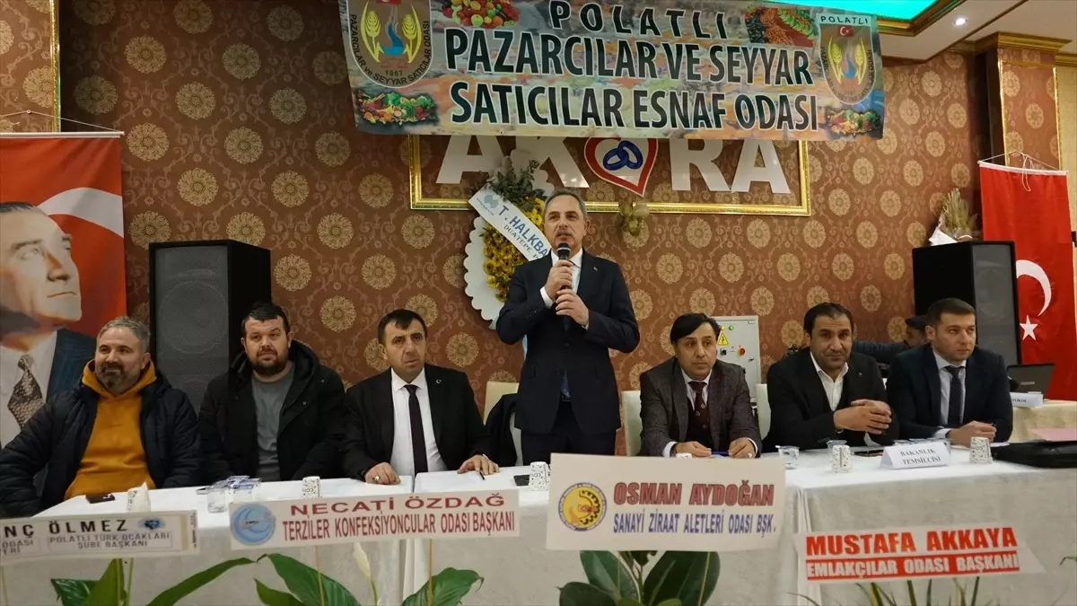 Polatlı Pazarcılar ve Seyyar Satıcılar Esnaf Odası Başkanlığına yeniden Ali Karaca seçildi