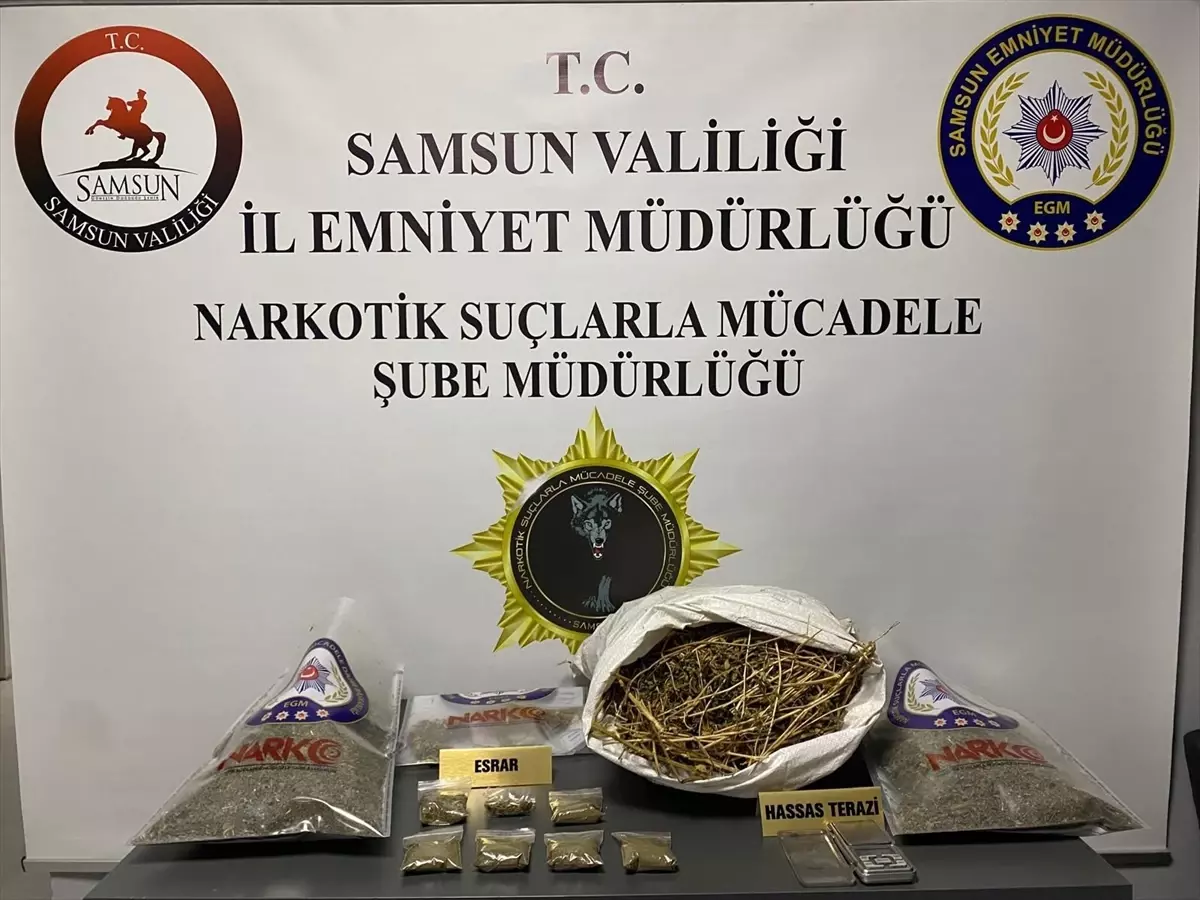 Samsun'da eski kız arkadaşının evine uyuşturucu bırakan zanlı tutuklandı