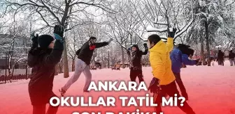 Ankara okullar tatil mi, 5 Ocak Pazartesi Ankara kar yağışı okullar tatil mi? Ankara Valiliği kar tatili açıklaması!