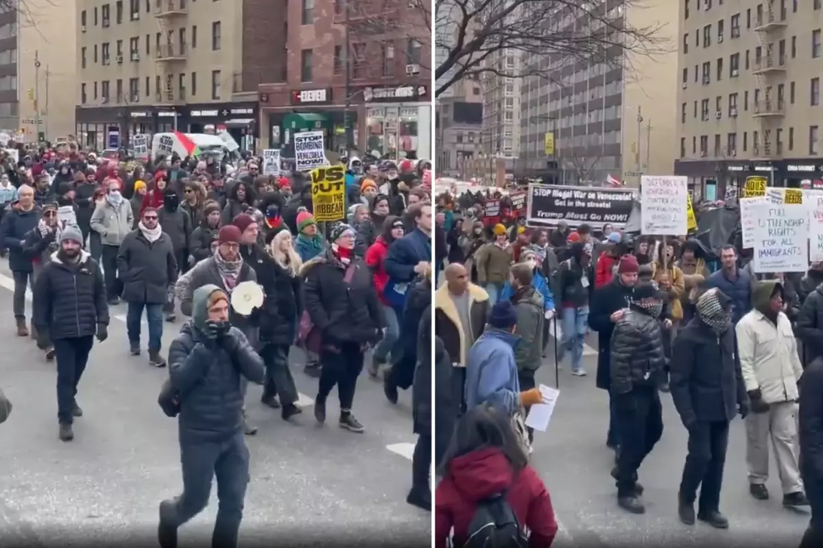 ABD'de binlerce kişi Venezuela'da için sokağa indi: Petrol için savaşma