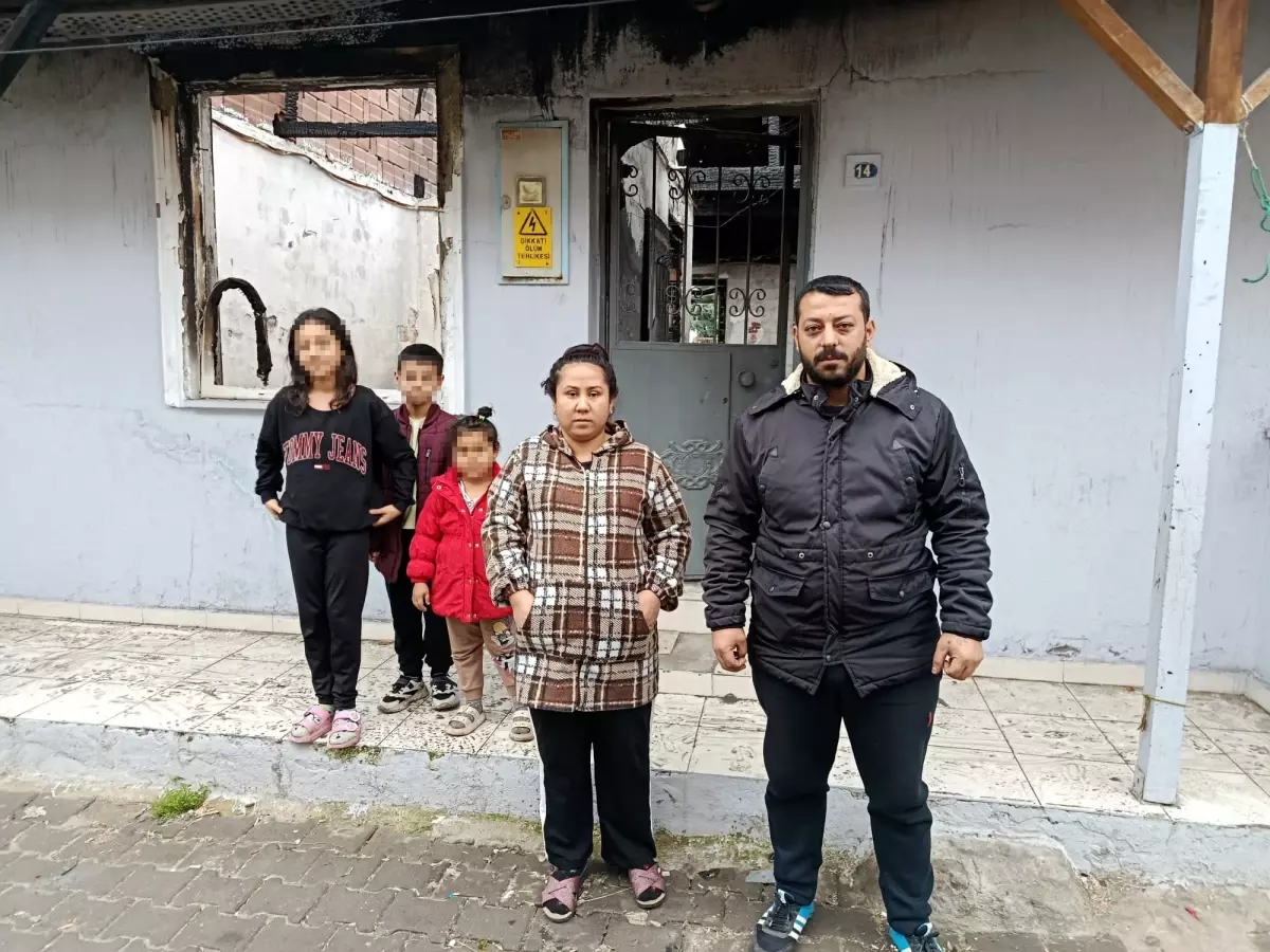 Evleri yanan 3 çocuklu aile, yardım eli bekliyor