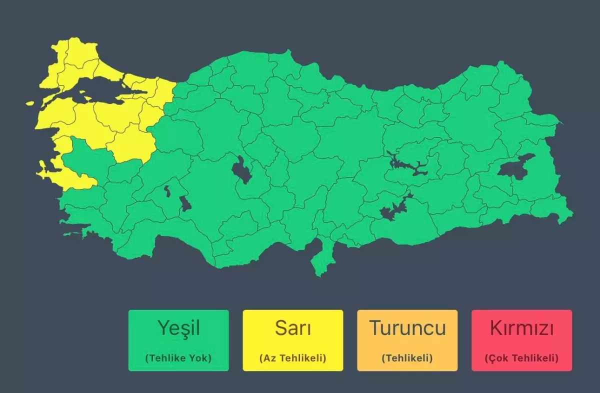 İçişleri Bakanlığı'ndan 13 il için fırtına uyarısı