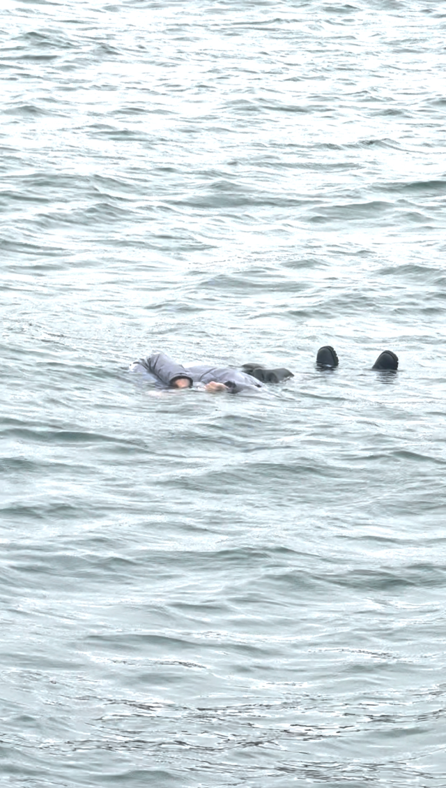 Chilling image in the Istanbul Bosphorus
