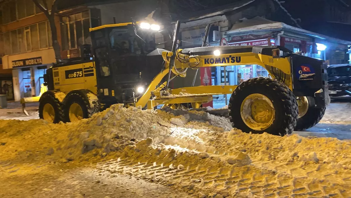 Kars'ta 500 kamyon kar şehir dışına taşındı