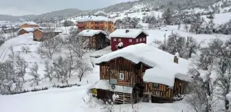 Kar kalınlığının bir metreyi aştığı dağ köylerinde vatandaşlar kürekle mesaide