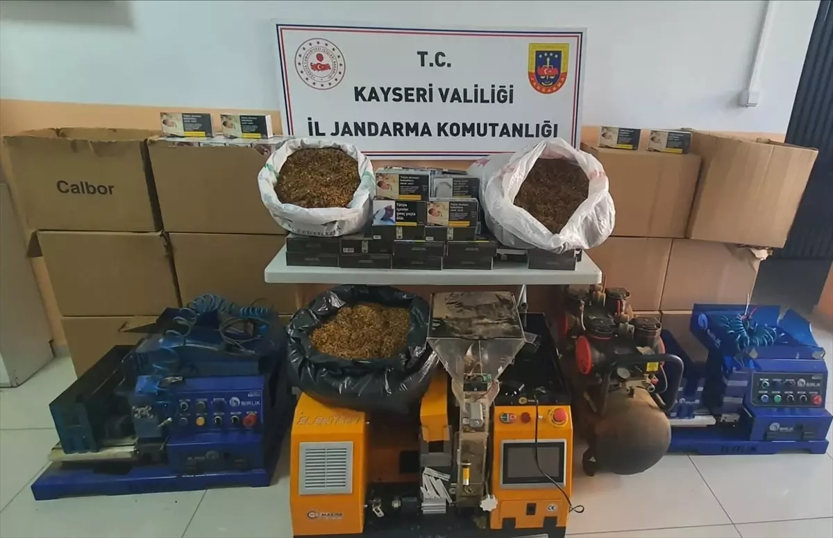 Kayseri'de 131 bin makaron ele geçirildi