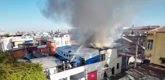 Tarsus ilçesinde evin çatısında çıkan yangın söndürüldü