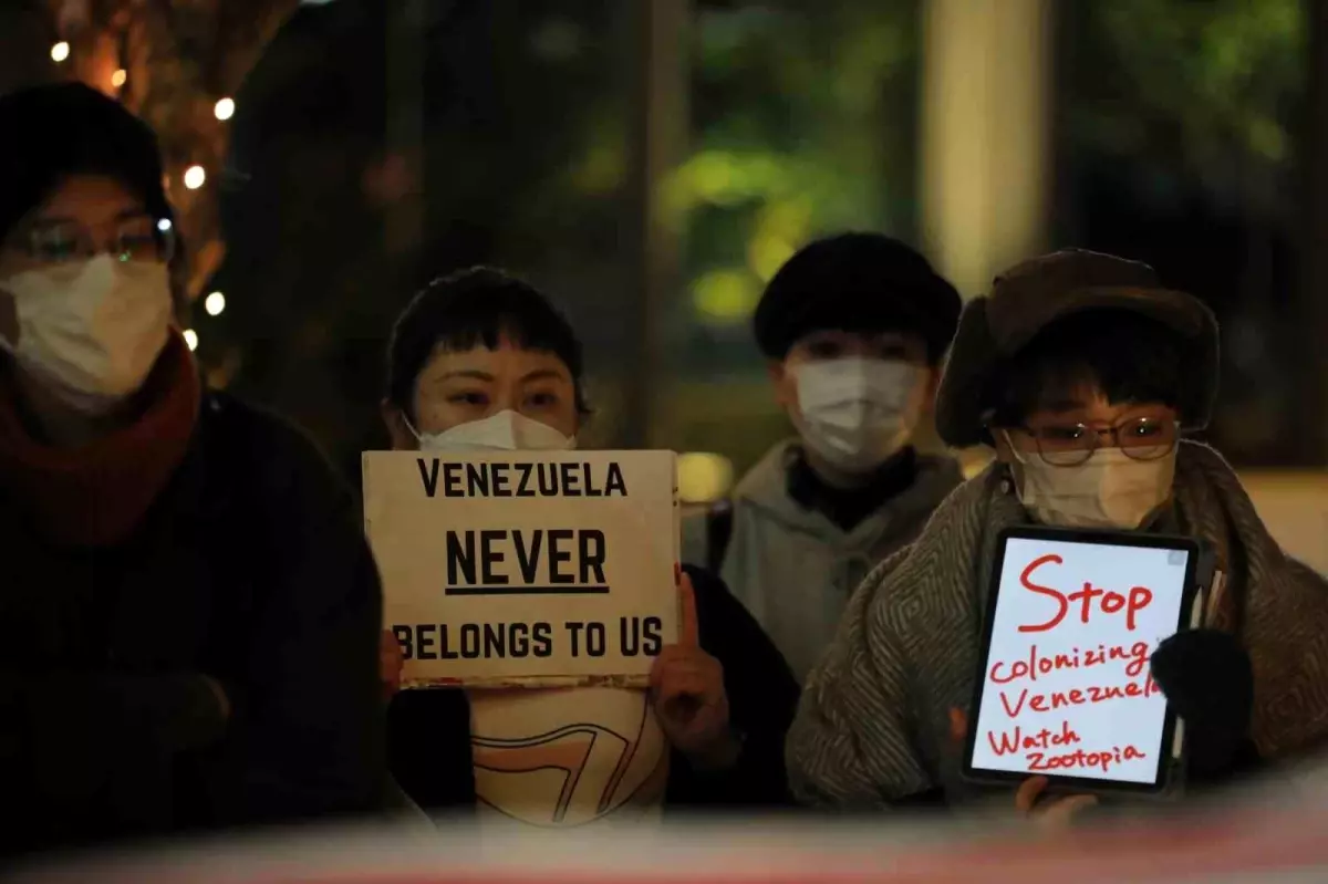 ABD'nin Venezuela saldırısı Tokyo'da protesto edildi
