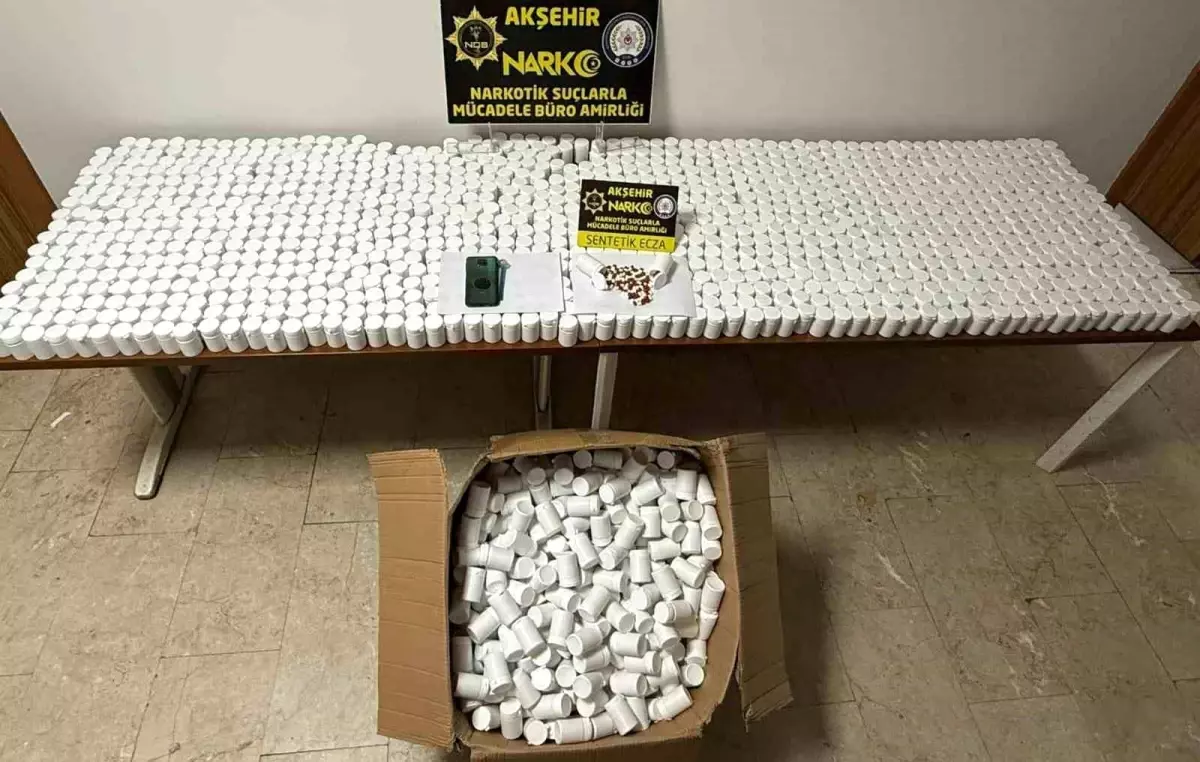 Akşehir'de 10 milyon liralık uyuşturucu operasyonu