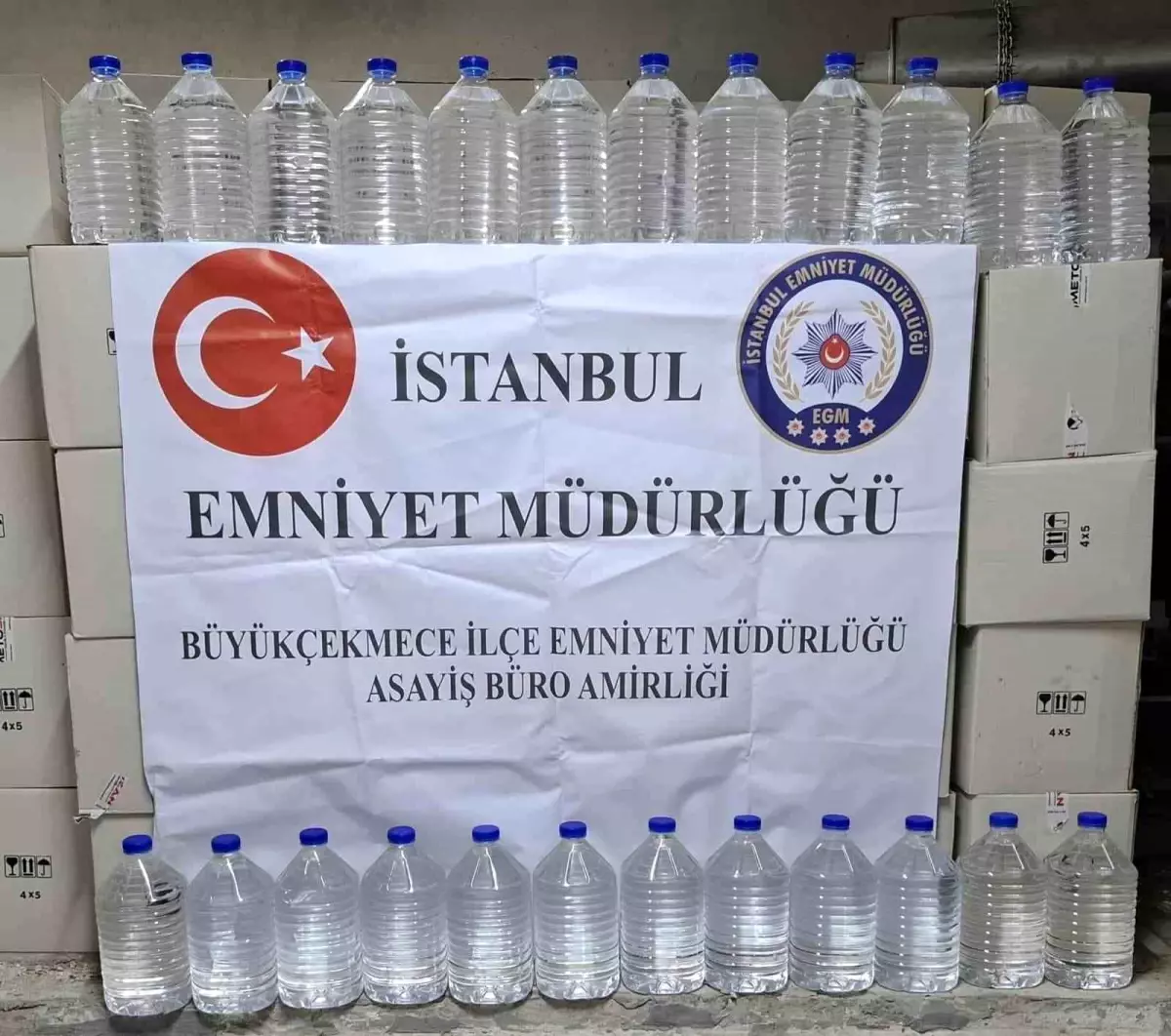 Büyükçekmece'de sahte alkol operasyonu