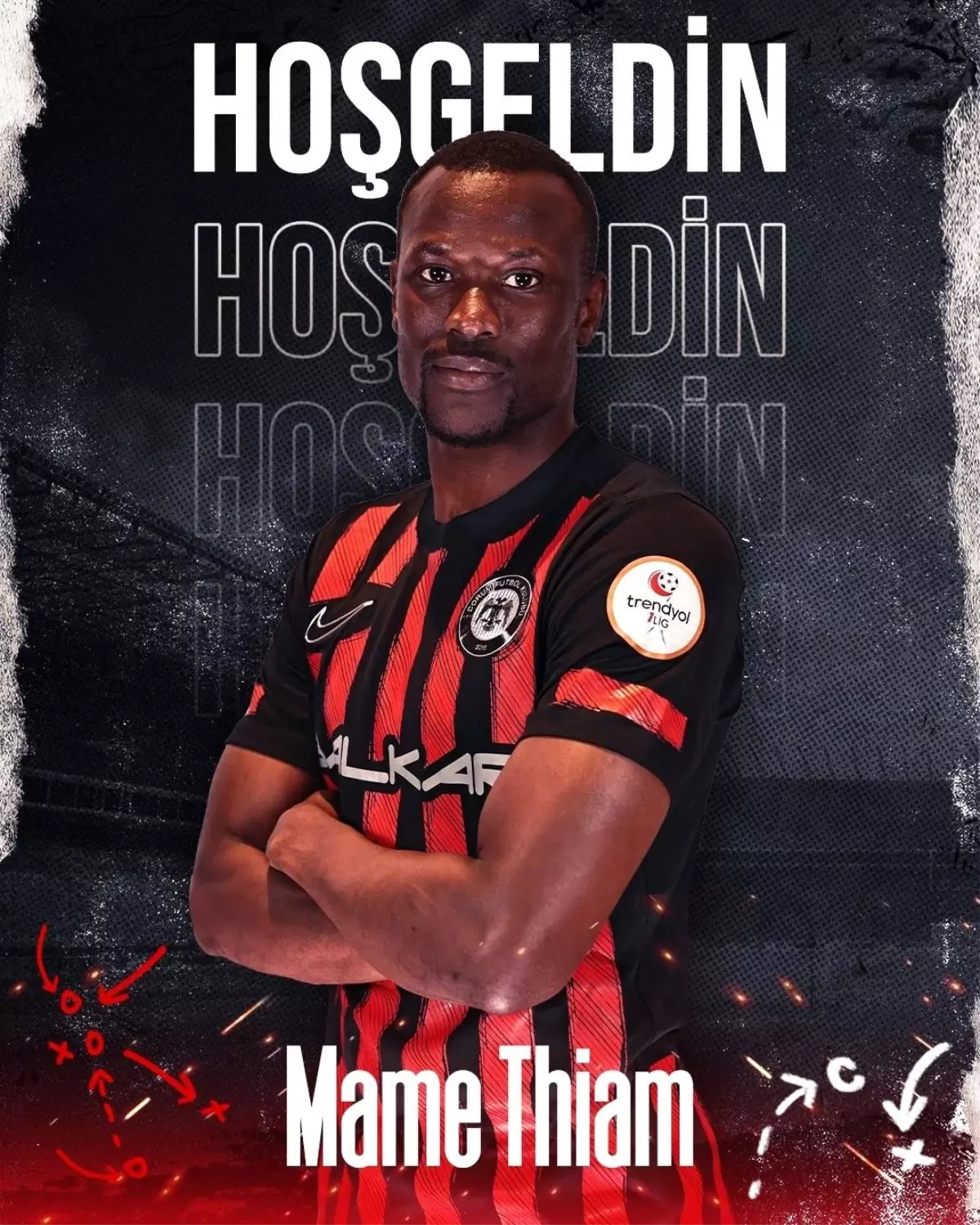 Çorum FK, Eyüpspor ile yollarını ayıran Mame Thiam'ı renklerine bağladı