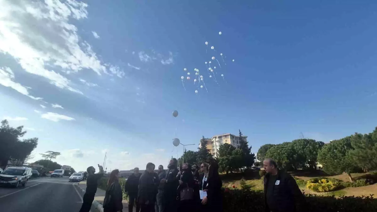 Sıla'nın hayatını kaybettiği yolda çelenkler dizildi, beyaz balonlar gökyüzüne bırakıldı