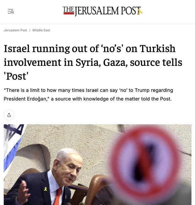 Great panic in Tel Aviv: Israel cannot prevent Turkey