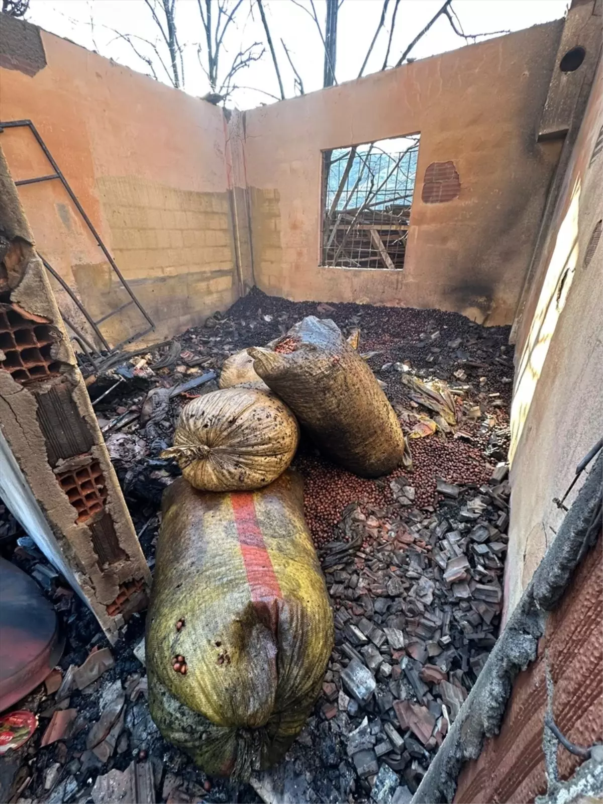 Tokat'ta tek katlı ev yandı