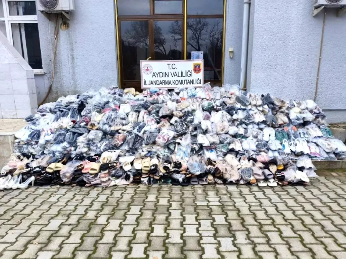 Aydın'da kaçak ayakkabı operasyonu