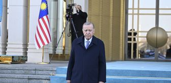 Cumhurbaşkanı Erdoğan, Malezya Başbakanı Enver'i resmi törenle karşıladı