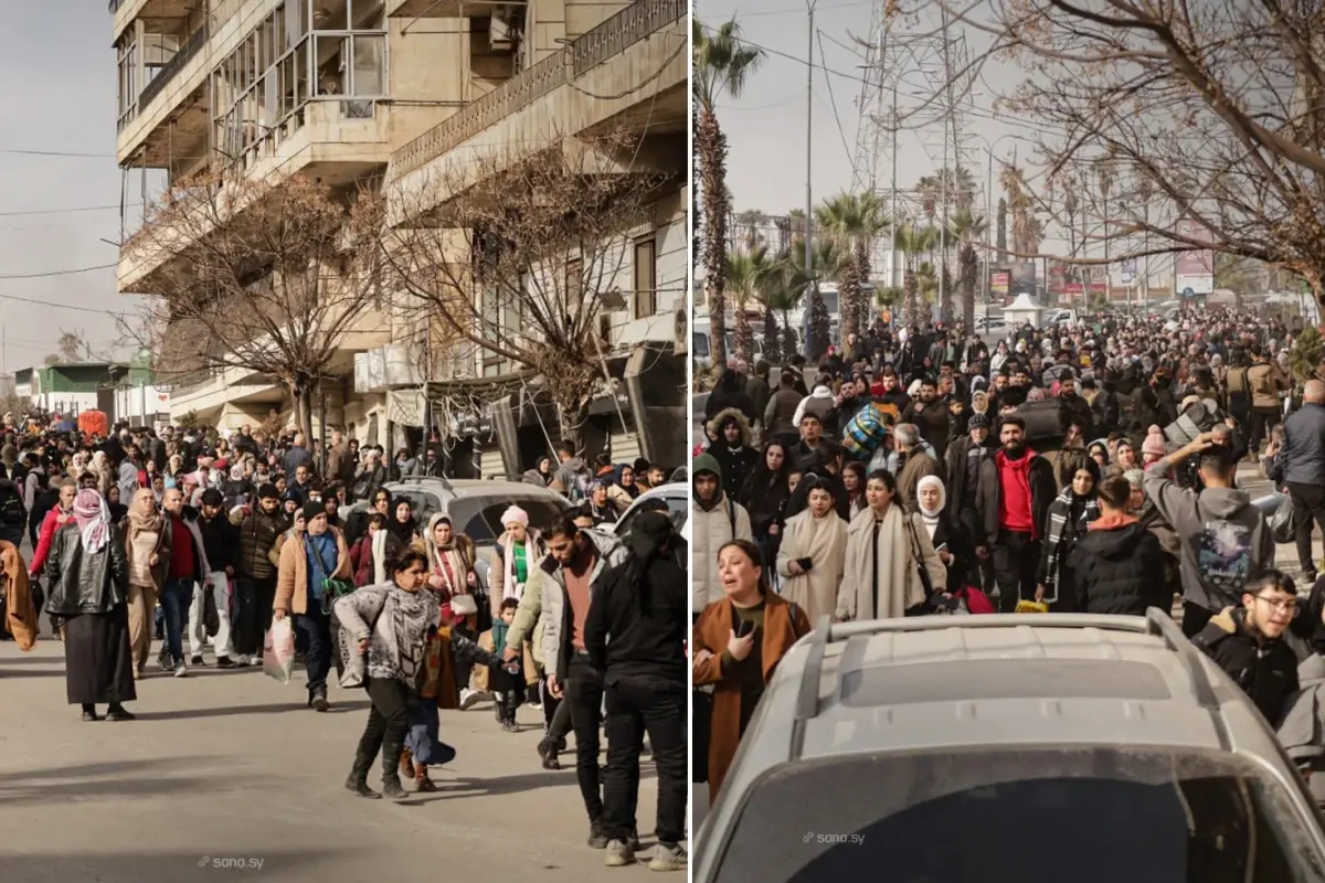 Görüntü Türkiye'nin yanı başından! Sivil halk 2 mahalleyi terk etmeye başladı