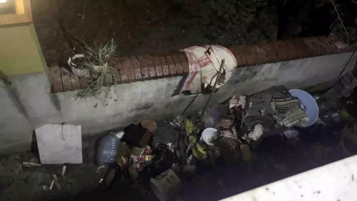 Mahalleliyi panikleten yangın, itfaiyenin müdahalesiyle son buldu