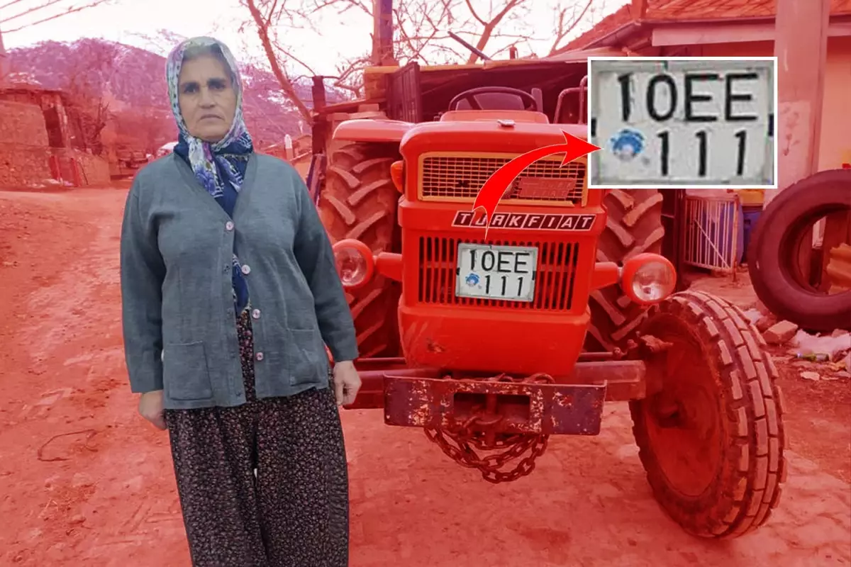 Traktörünün plakası başına bela oldu! Ceza üstüne ceza yağıyor