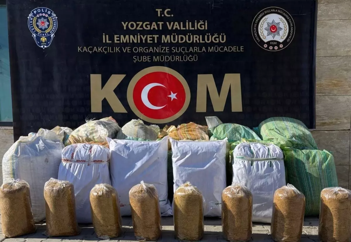 Yozgat'ta 650 kilo tütün ele geçirildi