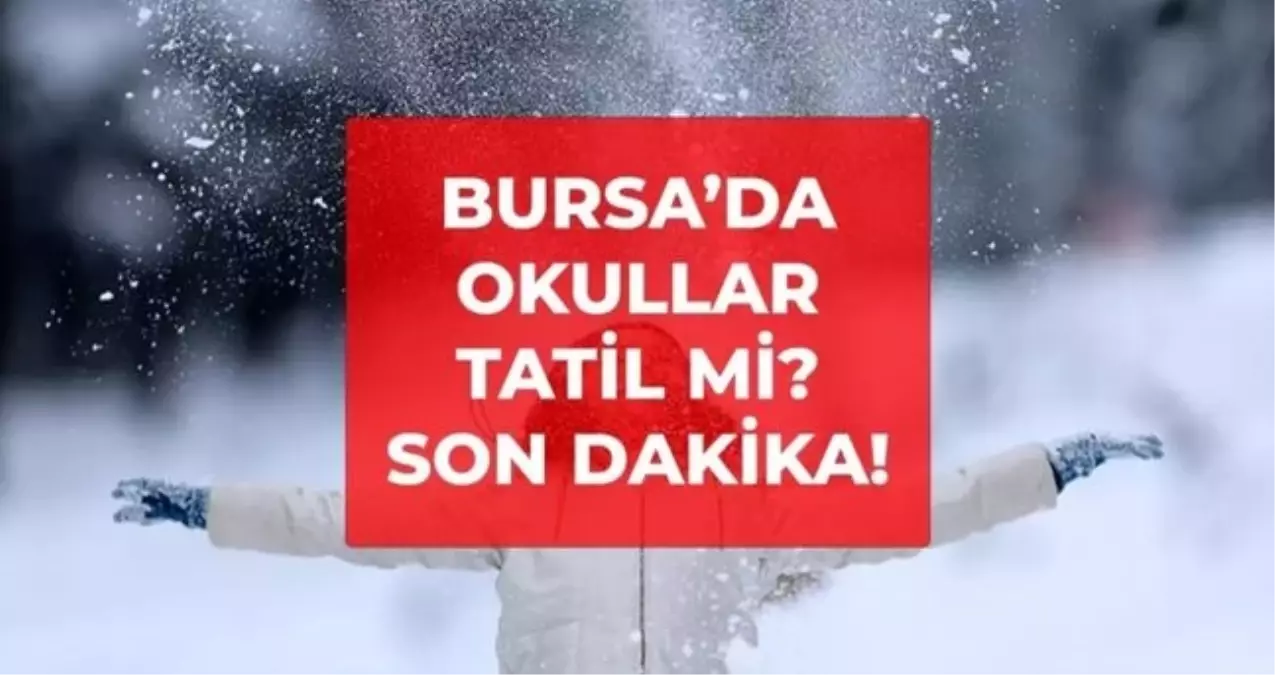Bursa'da yarın okullar tatil mi? 9 Ocak Cuma Bursa'da okullar tatil mi? Bursa Valiliği'nden açıklama!
