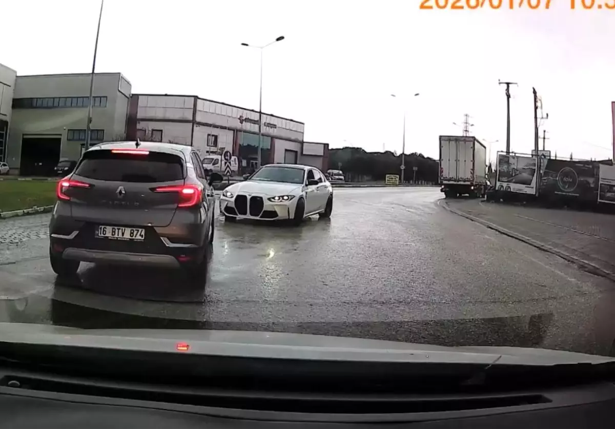 Cadde ortasında drift kamerada