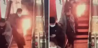 Cebindeki powerbank bomba gibi patlayan yolcu alevler içinde kaldı