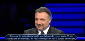 Dünya ile Ay arasındaki mesafe uzunluğunda bir yolu, saatte 95 km hızla giden bir otomobil, hiç mola vermeden ne kadar sürede tamamlar?