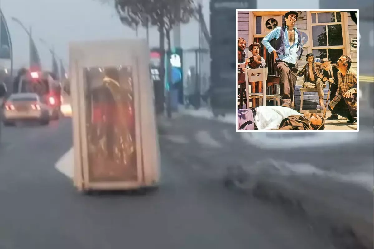 Trafikte şaşkına çeviren manzara! Akıllara ünlü filmdeki sahne geldi