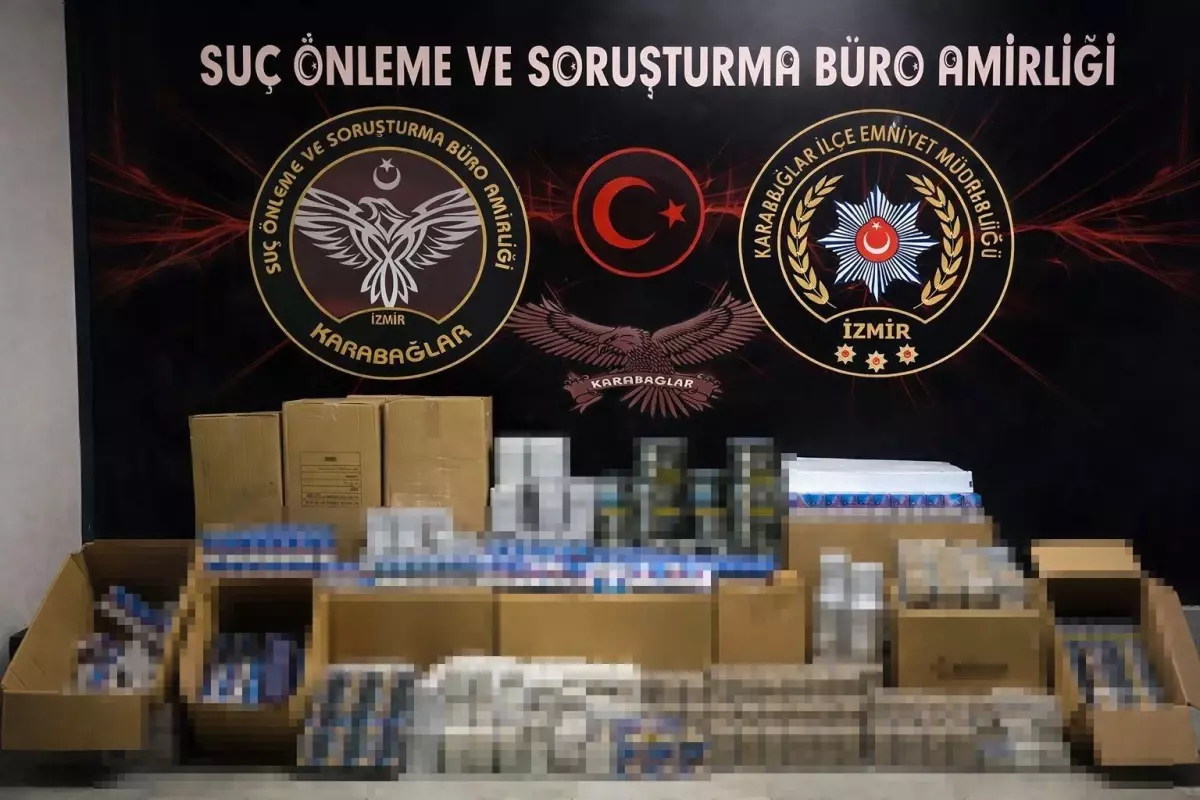 İzmir'de kaçak sigara operasyonu: 500 bin adet makaron ele geçirildi
