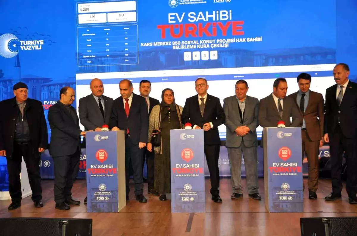 Kars'ta bin 730 konutun kuraları çekildi