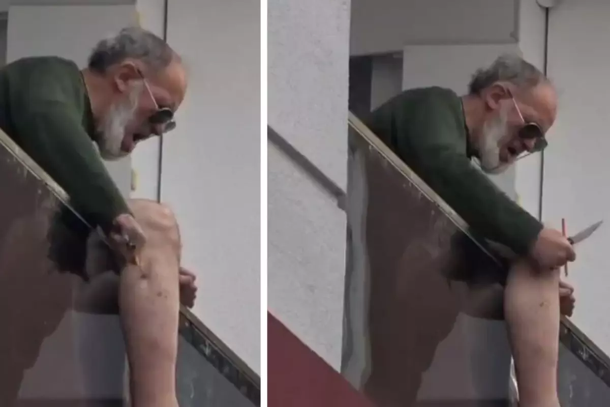 "Musaba buraya gelecek" dedi! Bıçakla balkona çıktı