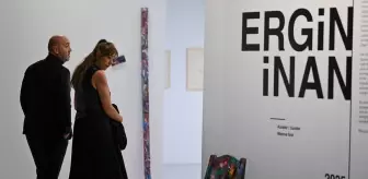 Ressam Ergin İnan'ın 'Zaman ve İzler Arasında' sergisi CerModern'de açıldı