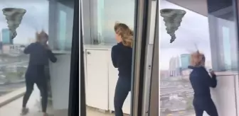 Zeynep Yılmaz korku dolu anlar yaşadı! Fırtınanın orasında böyle kaldı