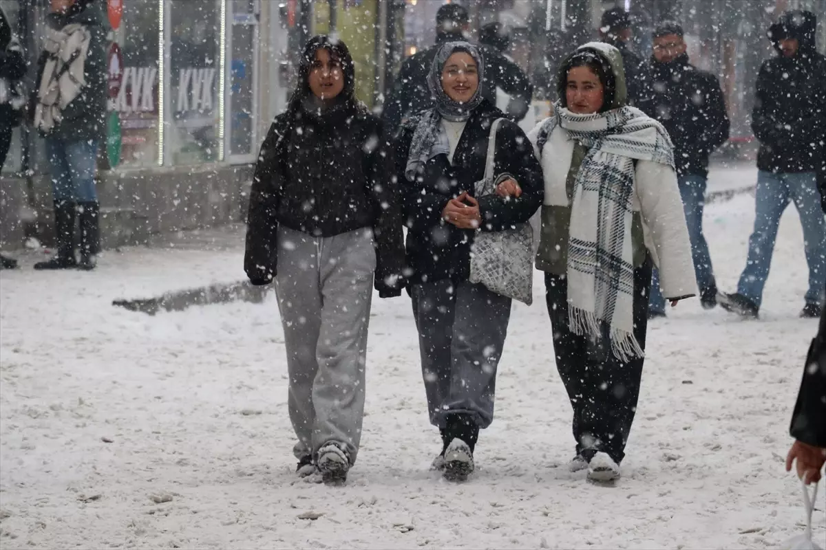 Ağrı'da kar yağışı etkili oluyor