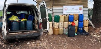 Antalya'da 2 bin 350 litre kaçak akaryakıt ele geçirildi