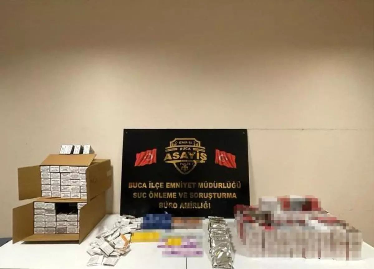Buca'da uyuşturucu ve kaçakçılık operasyonu: 3 gözaltı