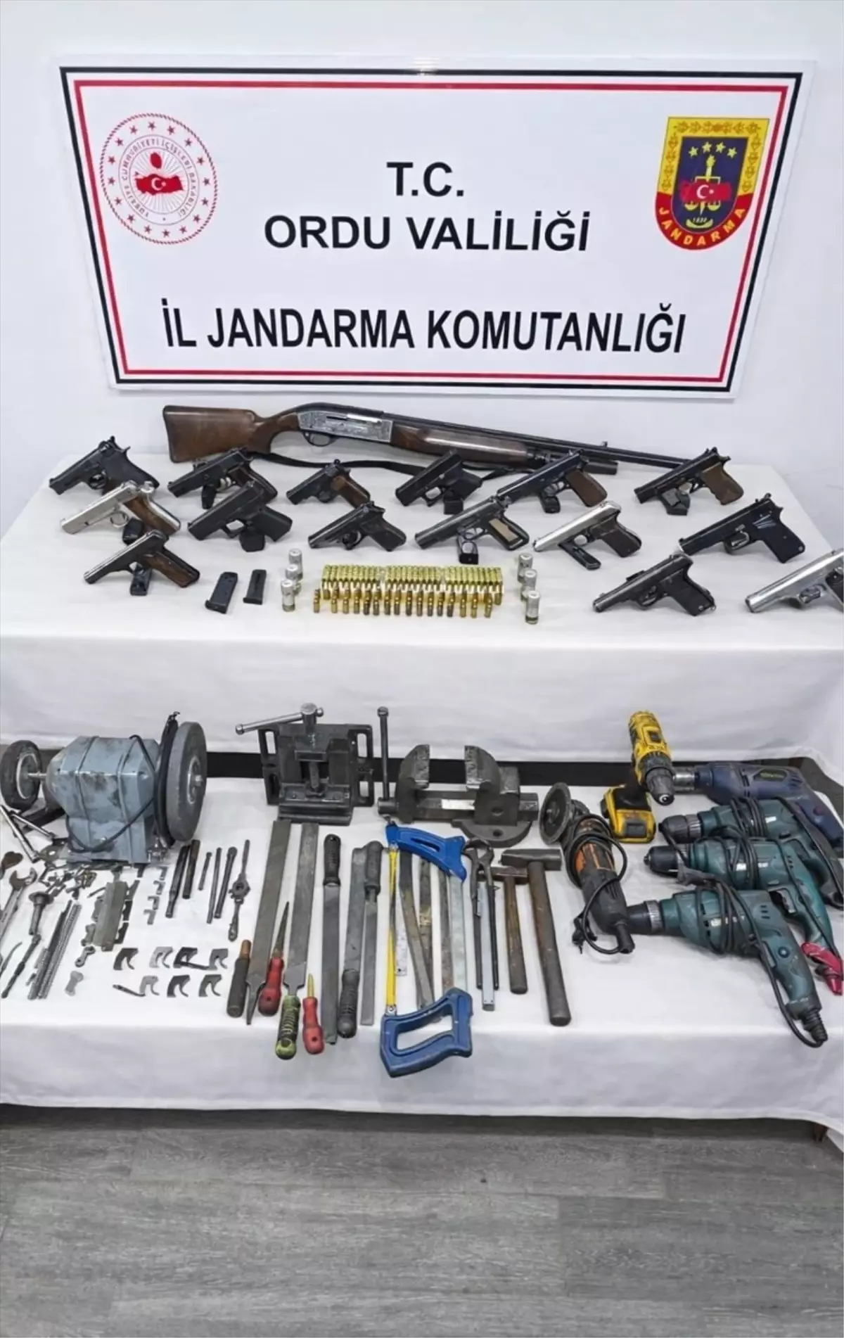 Ordu'da yasa dışı silah imalatı ve ticareti yaptığı idda edilen zanlı tutuklandı