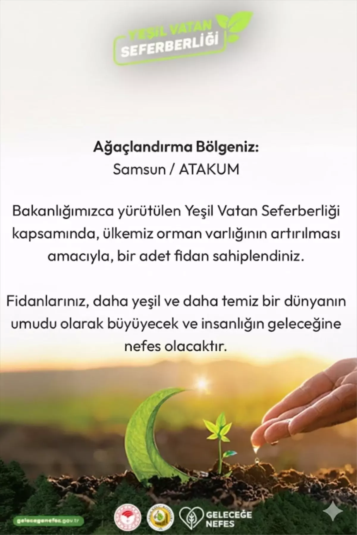 Samsun Emniyeti kentteki gazeteciler için fidan bağışladı