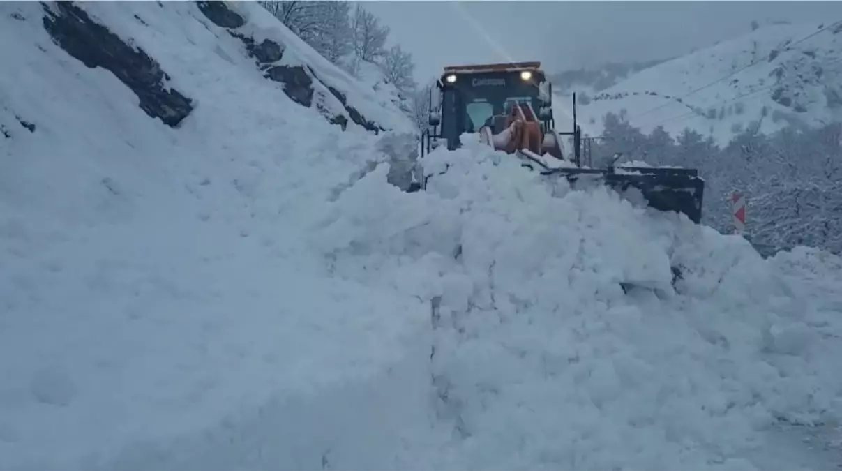 Tunceli'de yola çığ düştü