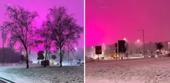 Birmingham'da oluşan büyülü atmosferi görenler hayran kaldı