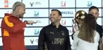 Icardi'den basın toplantısına damga vuran hareket! Tepki gösteren de var 'olabilir' diyende