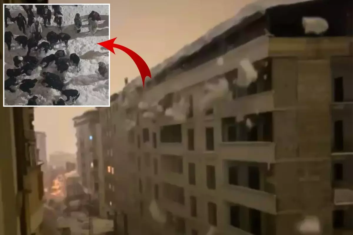 Kentte 'çatı çığı' kabusu! Öğrenciler kar altında kaldı, elektrikler kesildi